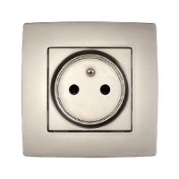 CITY FRENCH TYPE SOCKET CHAMPAGNE METALLIC WITH SCREW