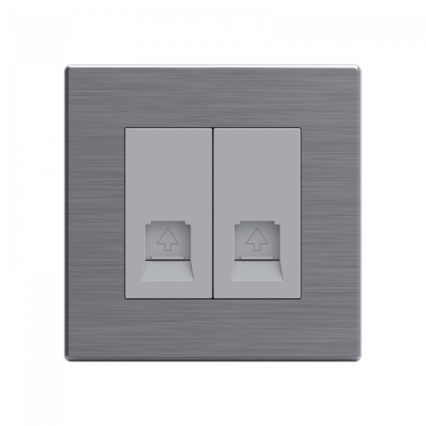 LONDON COMPUTER RJ45 SOCKET CAT.6 DOUBLE CHROME