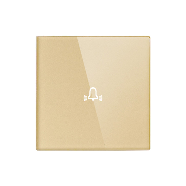 ELEMENT SMALL GLASS PANEL DOORBELL, GOLD                                                                                                                                                                                                                       