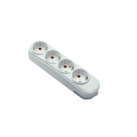 FOURFOLD MULTISOCKET HF 16A, WHITE                                                                                                                                                                                                                             