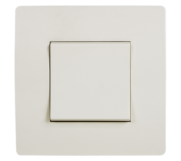 BASIC TG115 1 BUTTON CROSS WAY SWITCH CREAM