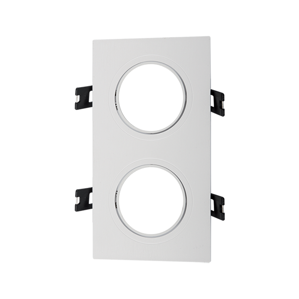 PLASTIC DOWNLIGHT SQUARE DOUBLE 92X172mm WHITE