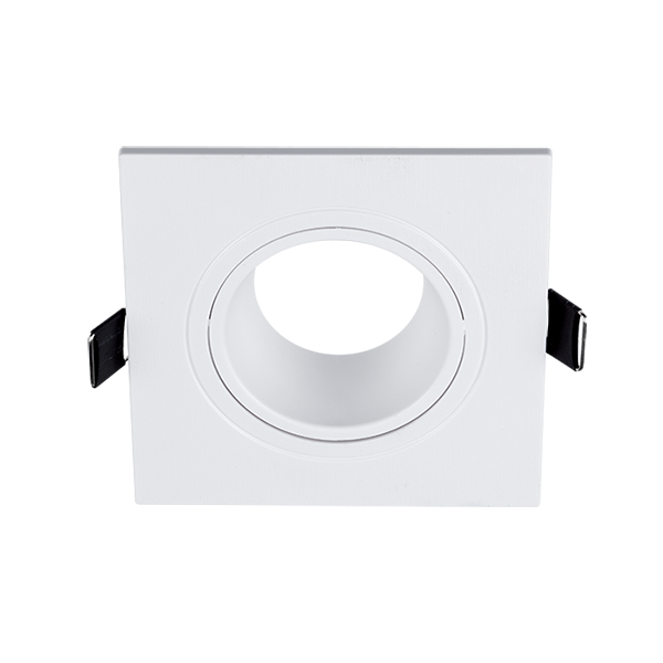 PLASTIC DOWNLIGHT SQUARE 93X93mm WHITE 