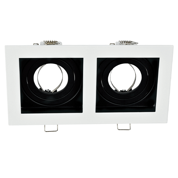 EL-110SQ2 SQ. RECESSED DOWNLIGHT GU10 WHITE & BLACK