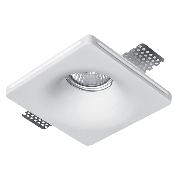 GYPSUM DOWNLIGHT SQUARE GU10 100x100   