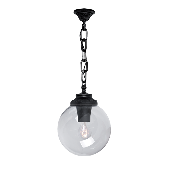 GLOBE 250 GARDEN HANGING LAMP 1XE27 IP55 BLACK