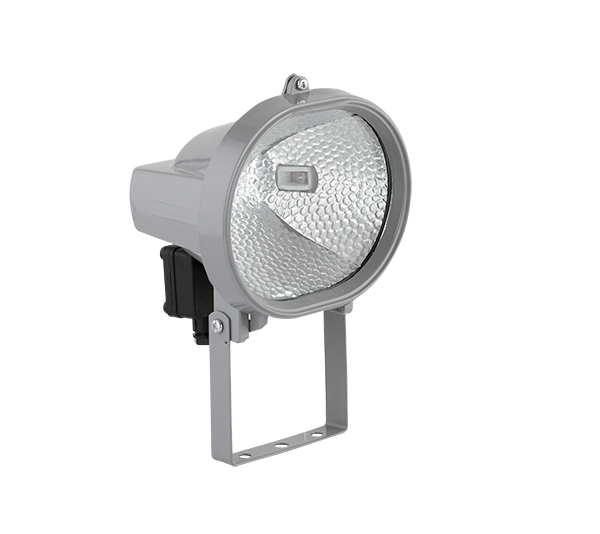 LED FLOODLIGHT &quotHALOGEN" TYPE WITH LED BULB J118 7.5W, GREY