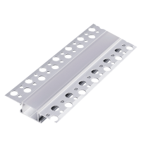 2m. DP63 ALUMINUM LED PROFILE FOR RECESSED MOUNTING IN DRYWALL