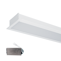 LED PROFILES RECESSED MOUNTING S77 24W 4000K 600MM WHITE+EMERGENCY KIT