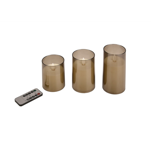 DECORATIVE CANDELS 2700K 2XAA WITH REMOTE 3PCS, SET