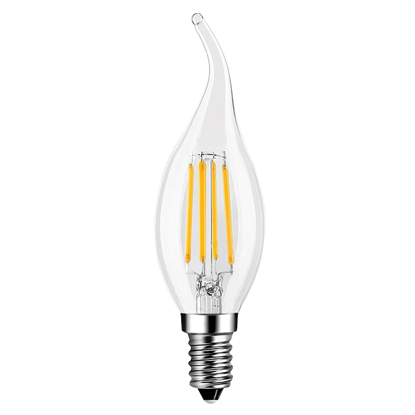 DIMMABLE LED LAMP FLAME 5W E14 2800-3200K SMOKY GLASS                                                                                                                                                                                                          