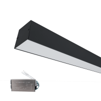 LED PROFILES FOR SURFACE MOUNTING S77 48W 4000K 1200MM BLACK+EMERGENCY KIT