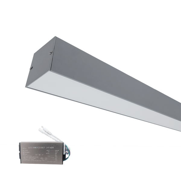 LED PROFILES FOR SURFACE MOUNTING S77 48W 4000K 1200MM GREY+EMERGENCY KIT