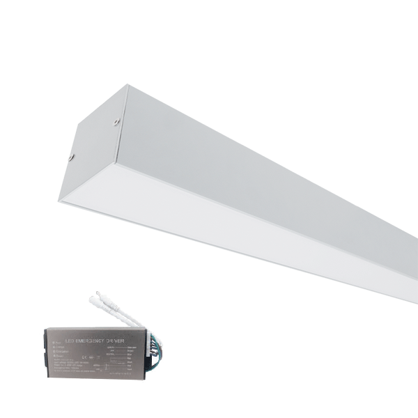LED PROFILES FOR SURFACE MOUNTING S77 48W 4000K 1200MM WHITE+EMERGENCY KIT