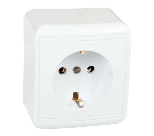 SOCKET, WHITE IP20