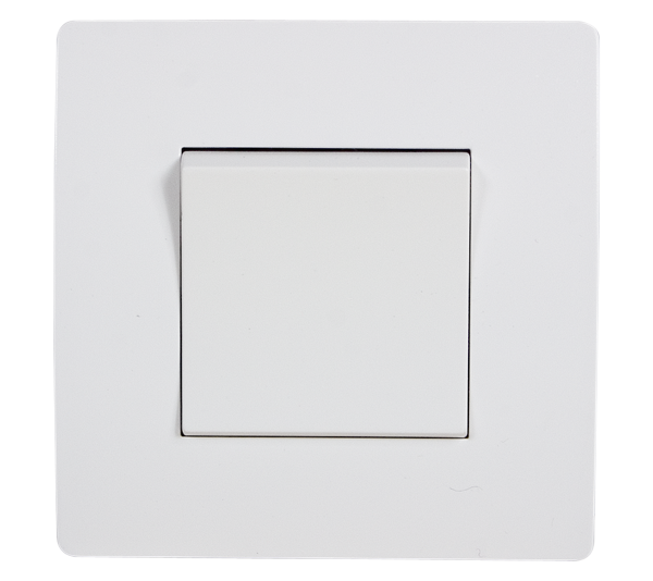 BASIC TG101 1 BUTTON 1 WAY SWITCH WHITE