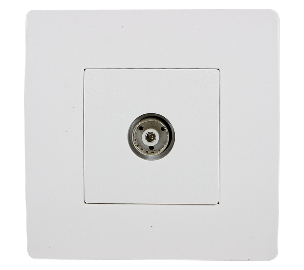 BASIC TZ111 TV ANTENNA SOCKET WHITE