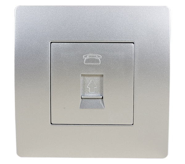 BASIC TZ106 TELEPHONE SOCKET SILVER GREY