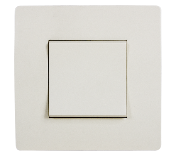 BASIC TG115 1 BUTTON CROSS WAY SWITCH CREAM