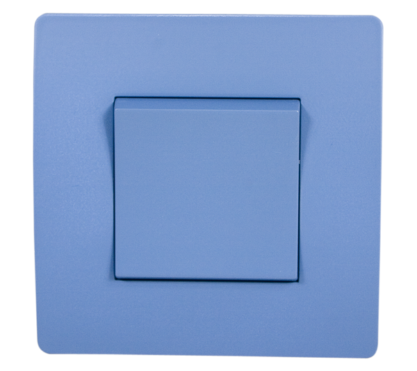 BASIC TG115 1 BUTTON CROSS WAY SWITCH BLUE