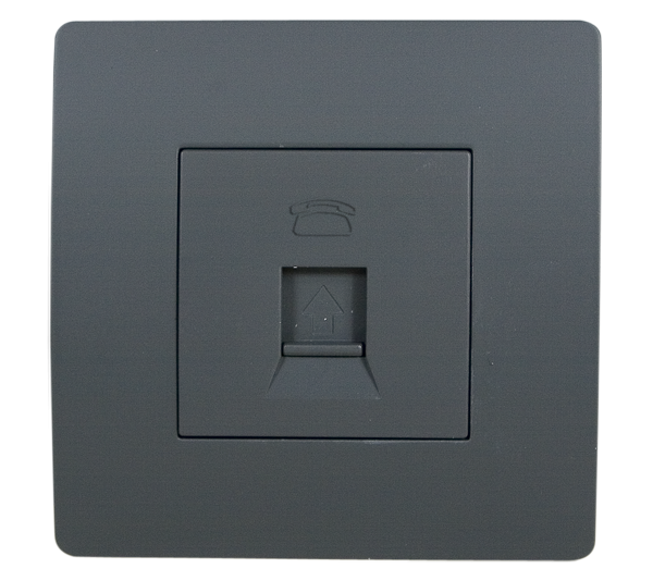 BASIC TZ106 TELEPHONE SOCKET GRAPHITE