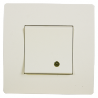 BASIC TG114 1 BUTTON 1 WAY SWITCH WITH LIGHT CREAM