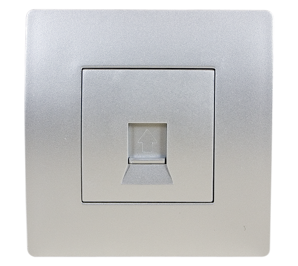 BASIC TZ112 COMPUTER LINE SOCKET SILVER GREY