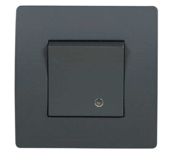 BASIC TG114 1 BUTTON 1 WAY SWITCH WITH LIGHT GRAPHITE