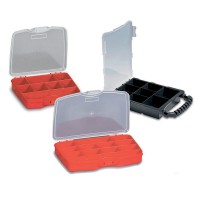 PLASTIC ORGANIZER WITH DIVIDERS 8 SECTIONS BLACK