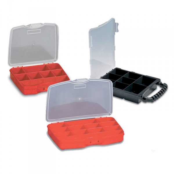 PLASTIC ORGANIZER WITH DIVIDERS 8 SECTIONS BLACK