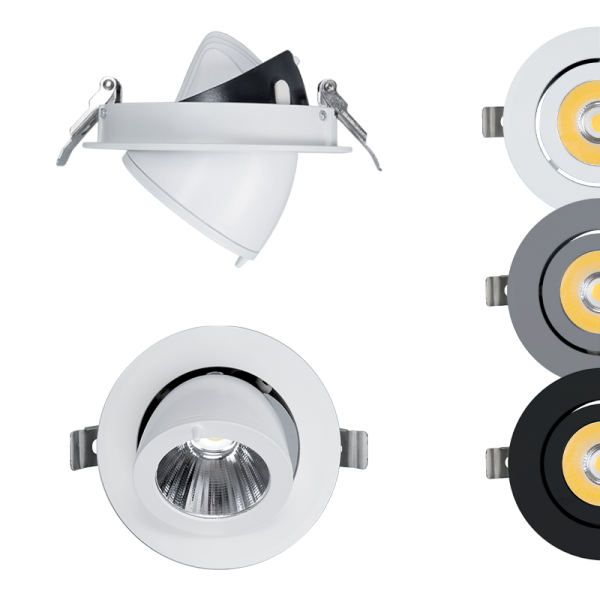 SKY TL180 COB TRACK LIGHT 20W 220-240V 2700K 24° BLACK     