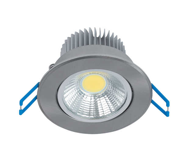 LSLCOB LED SPOTLIGHT 7W 4000K-4300K 230V SATIN NICKEL