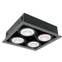 LED ACCENT FIXTURE QUAD410 10W 4XE27 4000K DARK GREY