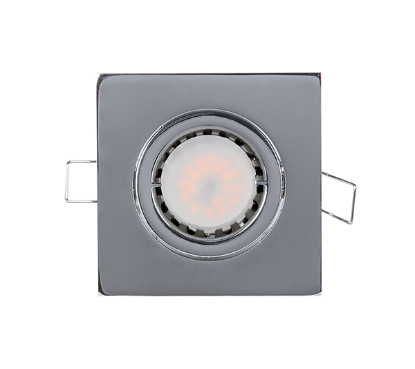 LED METAL SQUARE SPOTLIGHT PAR 16 5.5W 4000-4300K SATIN NICKEL