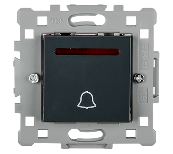 SPLENDOR EL0609 DOORBELL SWITCH BLACK WITH LIGHT