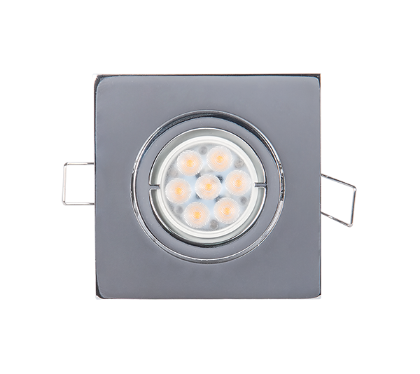 LED METAL SQUARE SPOTLIGHT HIGH POWER 6W 2700-3000K CHROME