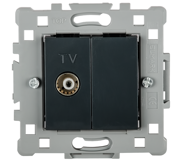 SPLENDOR EL0621 TV SOCKET RG11 BLACK