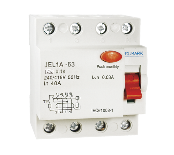 RESIDUAL CURRENT DEVICE JEL1A 4P 10A/100MA