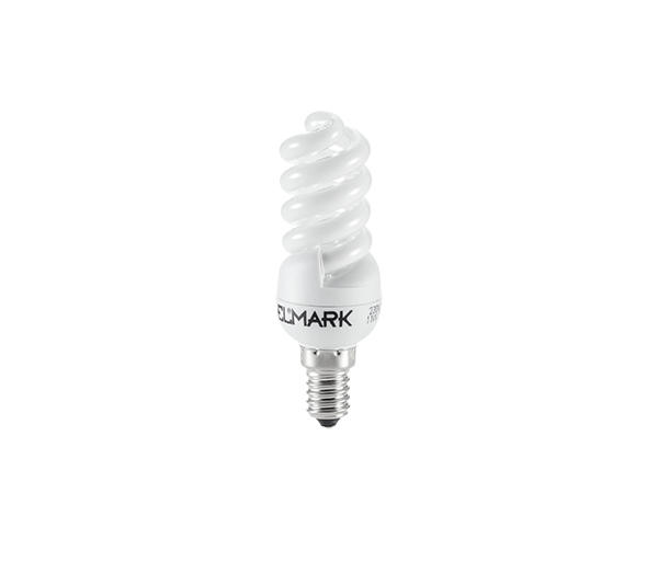 COMPACT FLUORESCENT LAMP SPIRAL D2 E14 11W 2700K