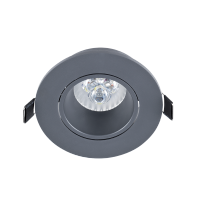 LED PLASTIC ROUND DOWNLIGHT WITH 6W GU10 2700K GRAPHITE