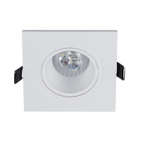 LED PLASTIC SQUARE DOWNLIGHT WITH 6W GU10 6400K WHITE