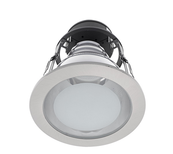 GL120E DOWNLIGHT FOR BATHROOM IP 44, SATIN NICKEL 1XE27