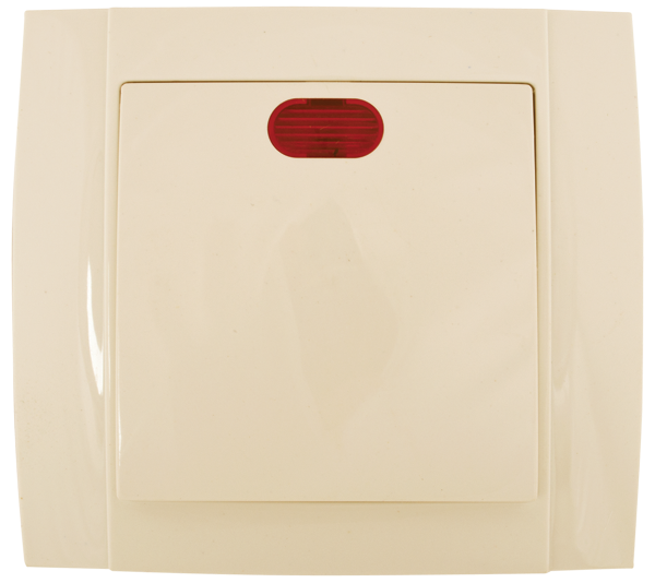 SR-2501 1 WAY SWITCH  WITH LIGHT CREAM