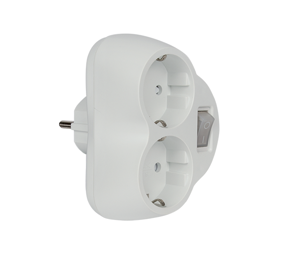 ADAPTER DOUBLE WHITE WITH KEY
