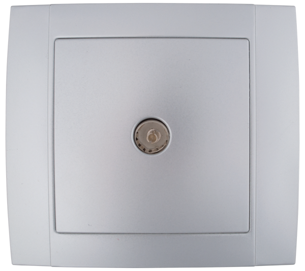 SR-2508 TV SOCKET SILVER GREY