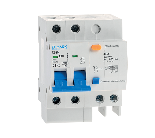 COMBINED RESIDUAL CURRENT DEVICE JEL6 C40 2P 40A/30MA