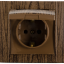 SR-2516 GERMAN TYPE SOCKET WITH COVER WENGE